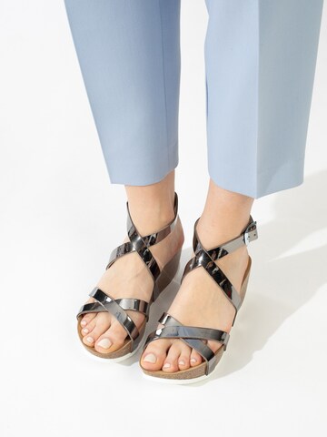 Bayton Strap sandal 'Asteria' in Silver