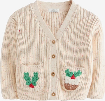 Next Neuletakki 'Holly Jolly Christmas' värissä beige: etupuoli