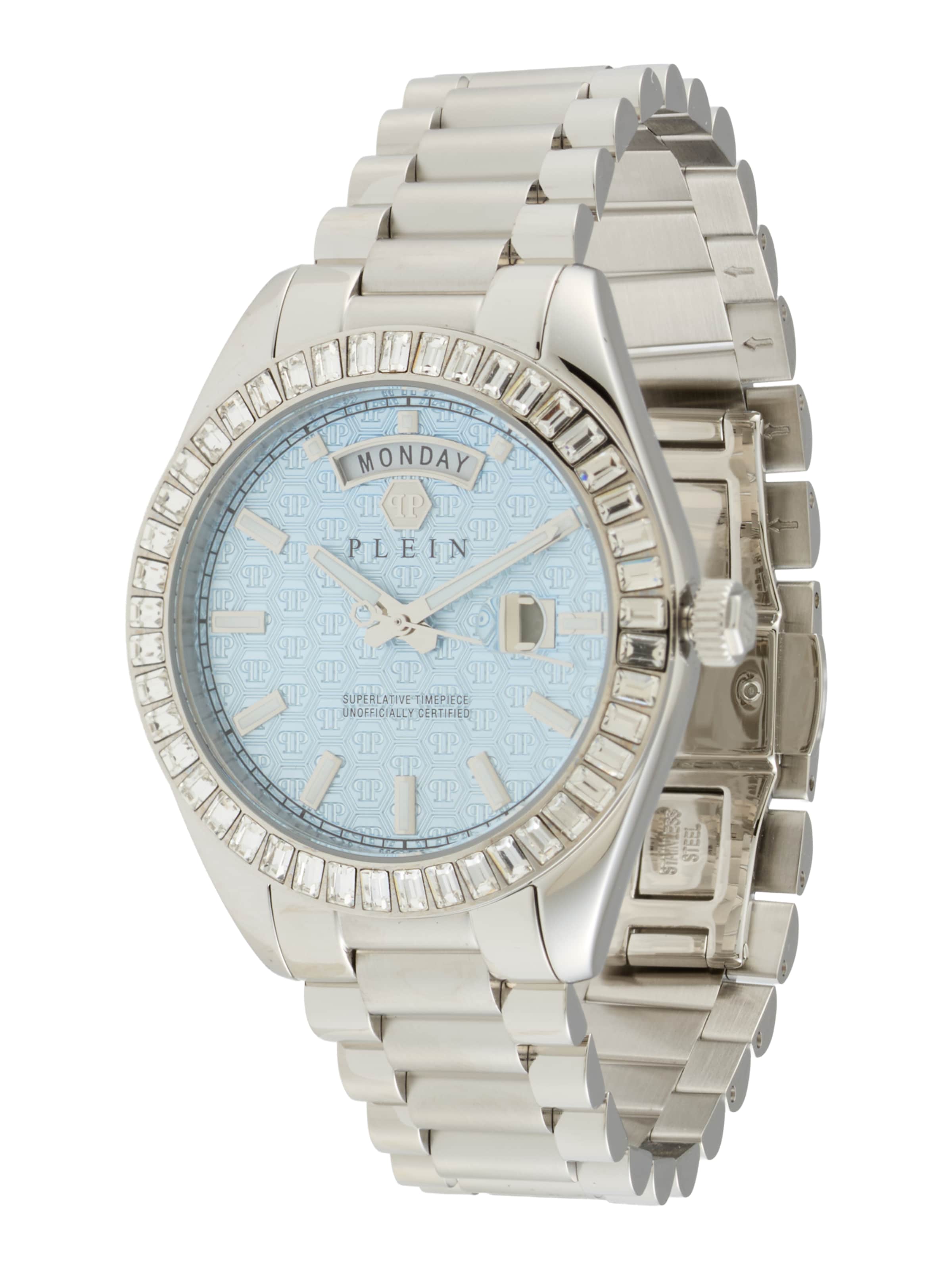 Philipp Plein Аналогов часовник в сребърно: отпред