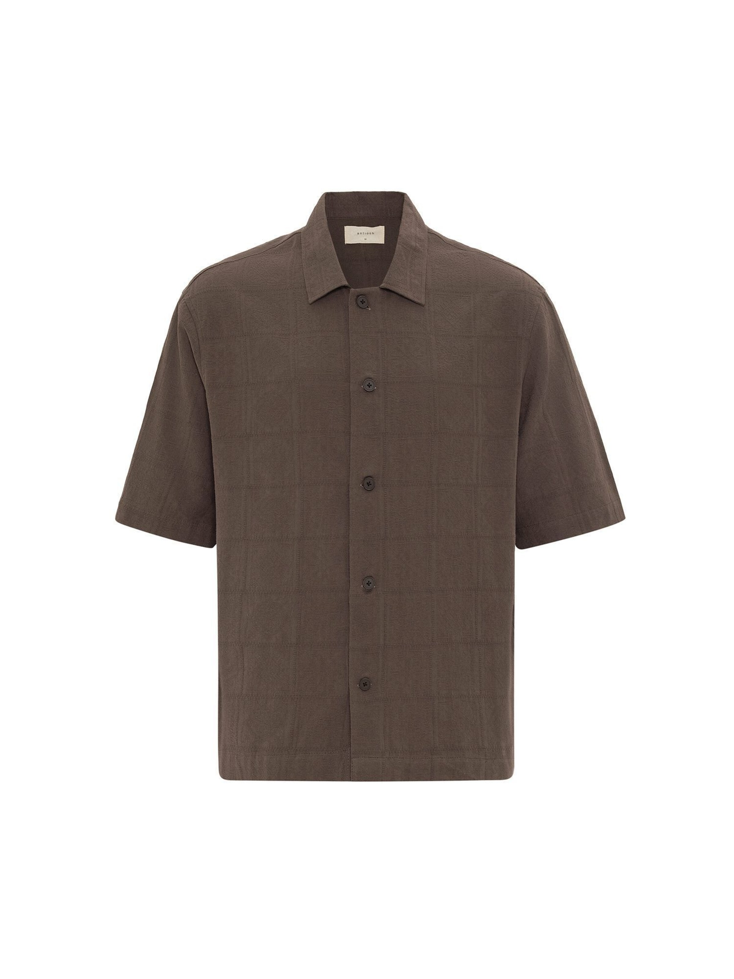 Antioch Comfort fit Overhemd in Bruin: voorkant
