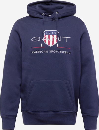 GANT Sweat-shirt en marine / gris clair / rouge / blanc, Vue avec produit