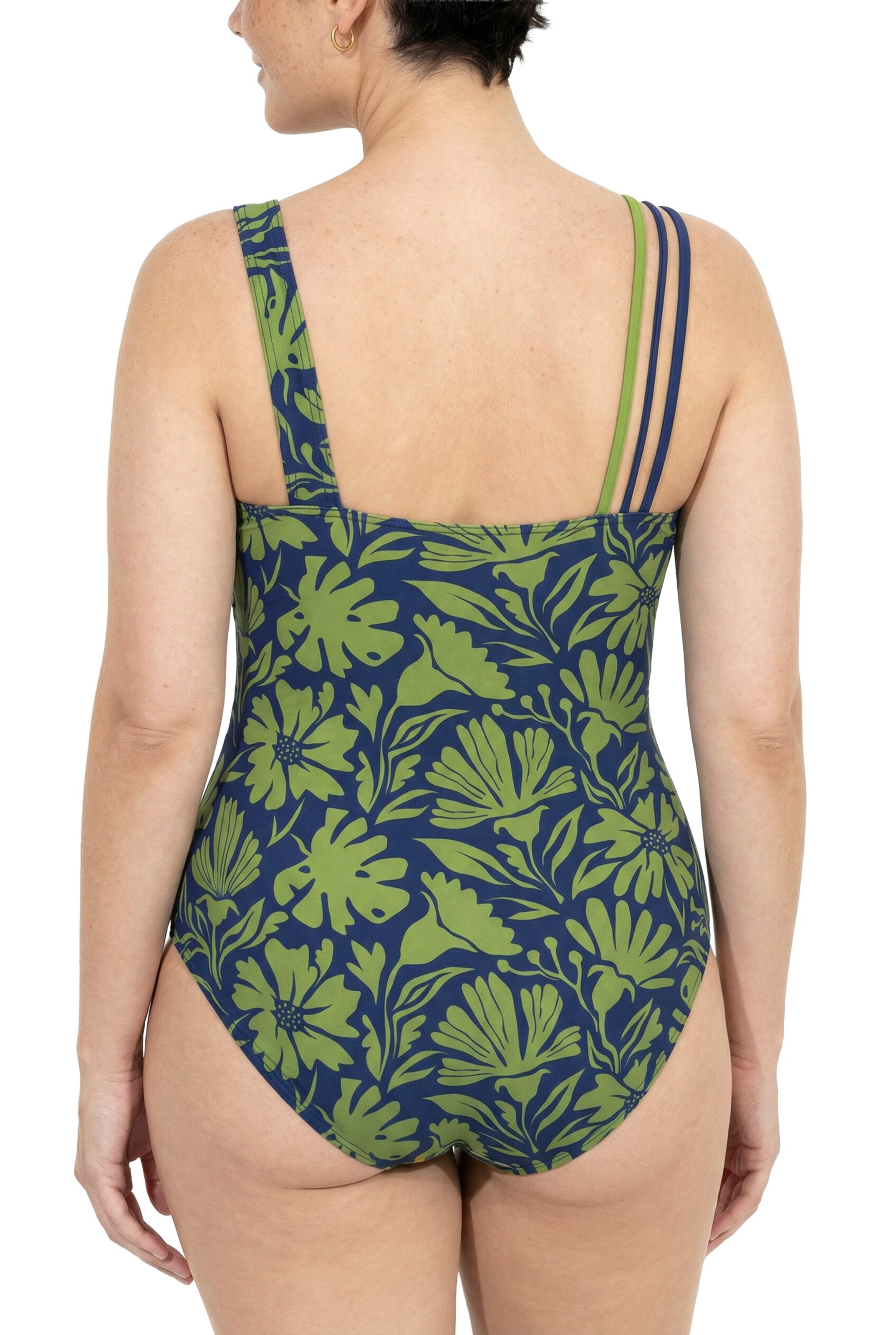 Ulla Popken Minimizer Badpak in Blauw