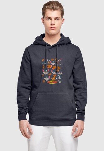 Sweat-shirt 'Tom and Jerry - Many Faces' ABSOLUTE CULT en bleu : devant
