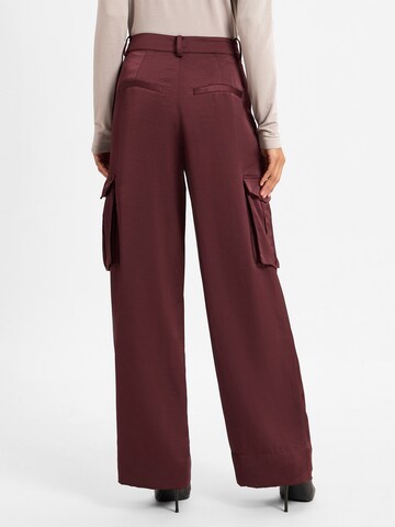 mbym Wide leg Pleat-Front Pants 'Valo' in Red