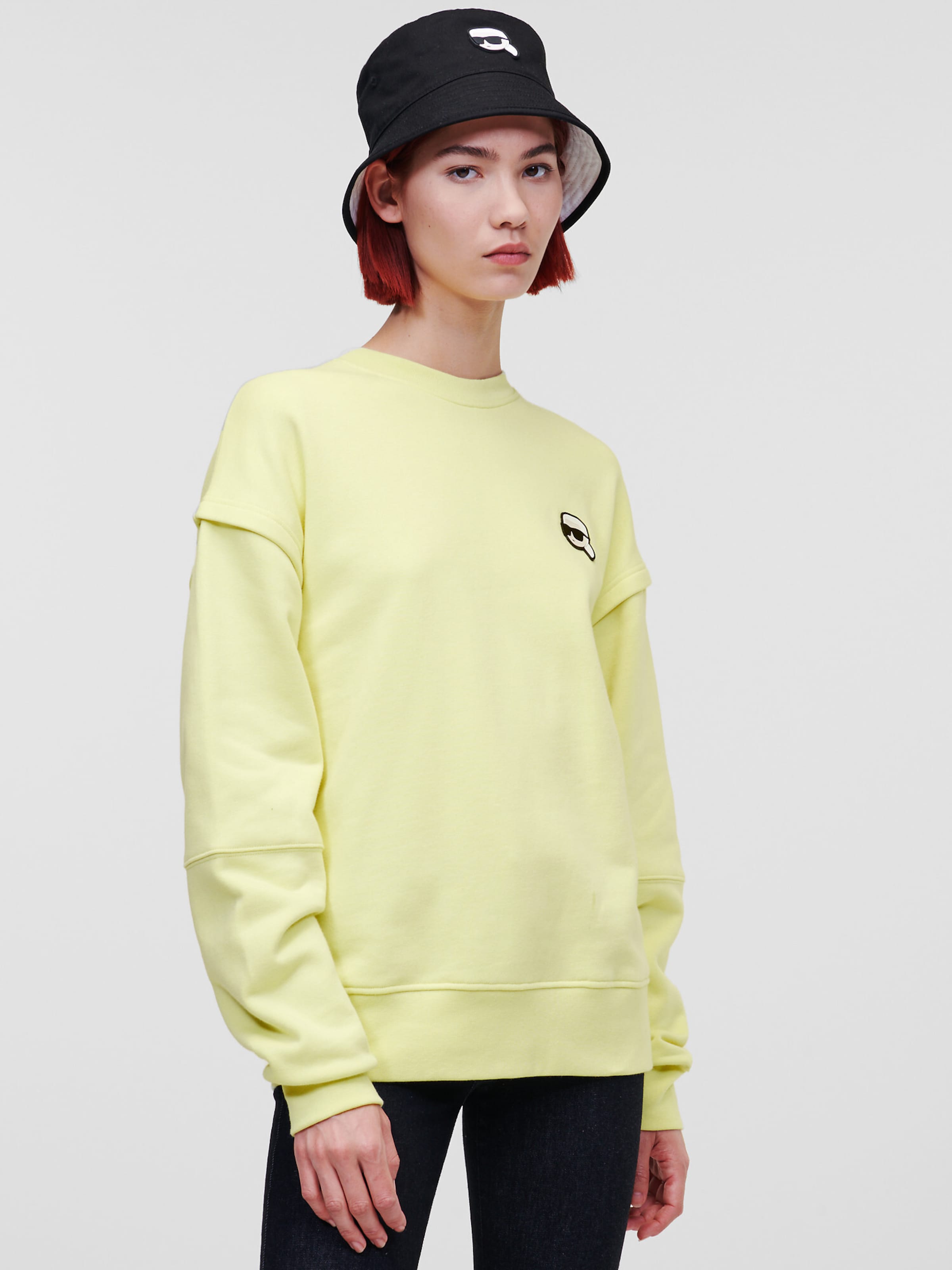 Light yellow crewneck sweatshirt sale