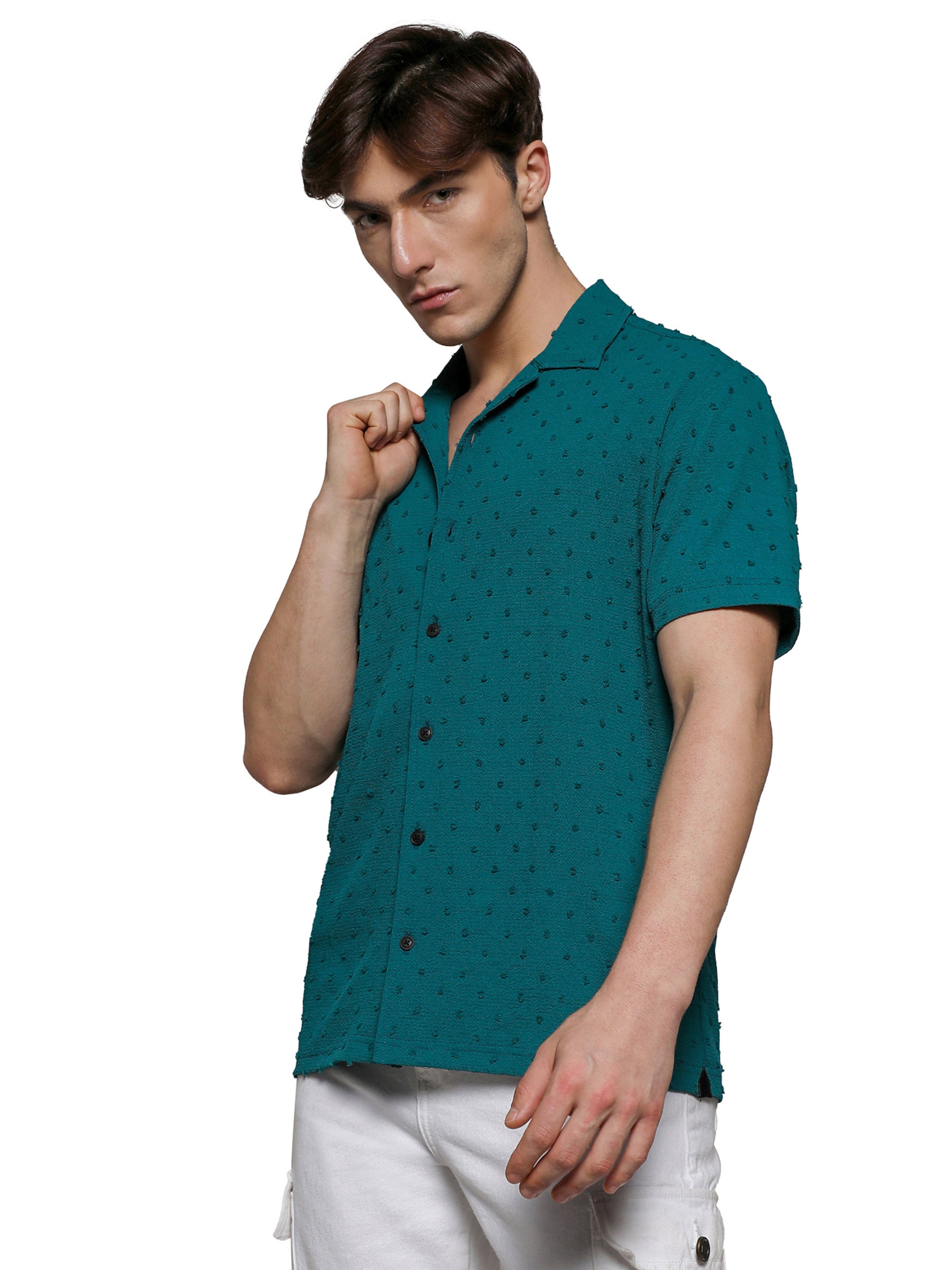 Campus Sutra Regular fit Overhemd 'Graham' in Groen