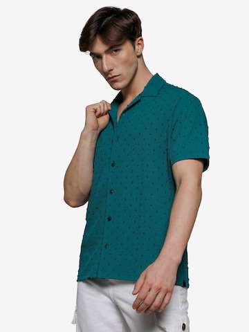Campus Sutra Regular fit Button Up Shirt 'Graham' in Green