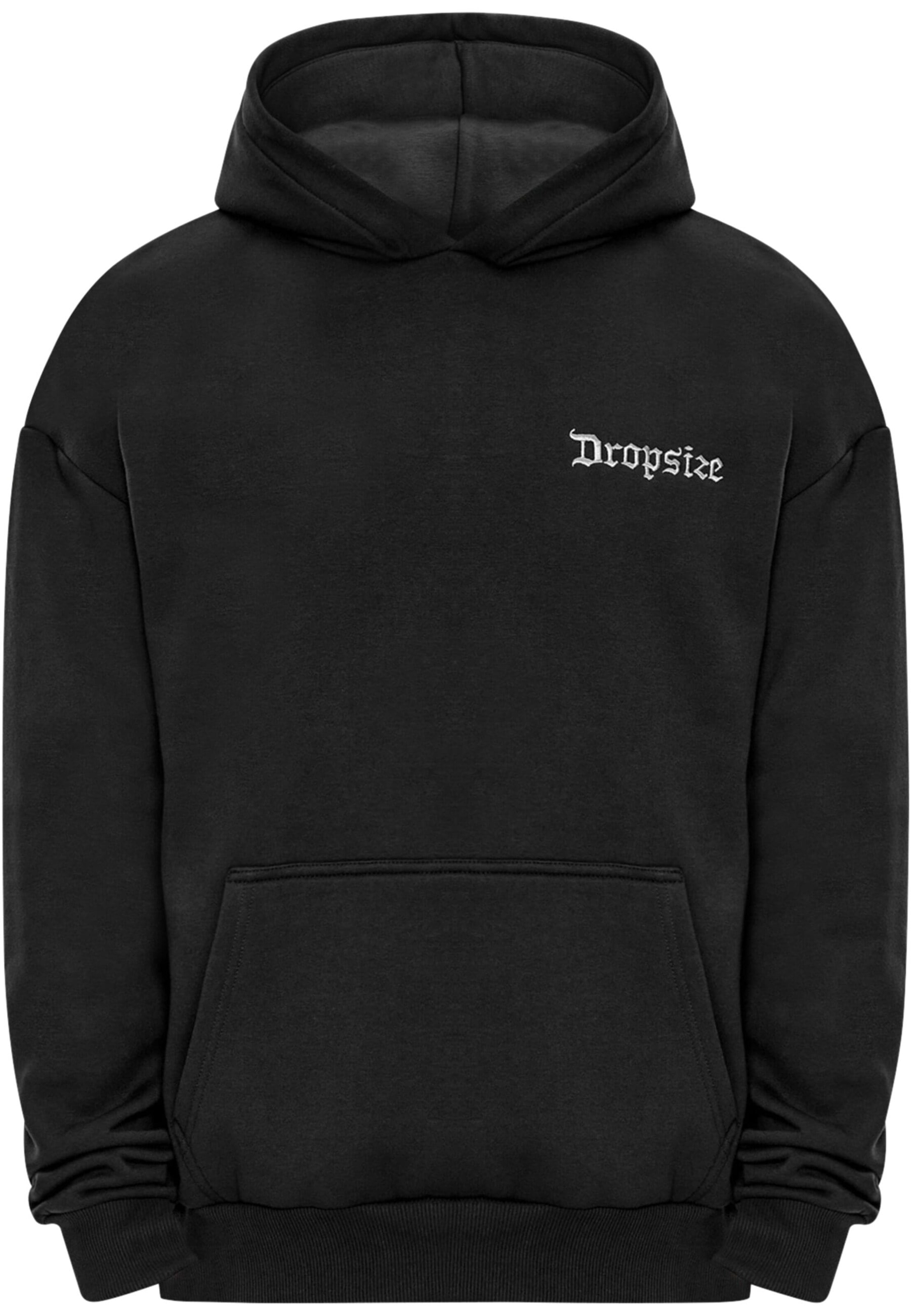 Dropsize Sweatshirt 'Broken Heart' in Schwarz: Vorderseite
