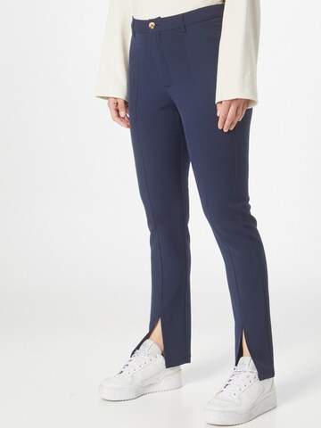 Regular Pantalon à plis 'Luni' Moves en bleu : devant