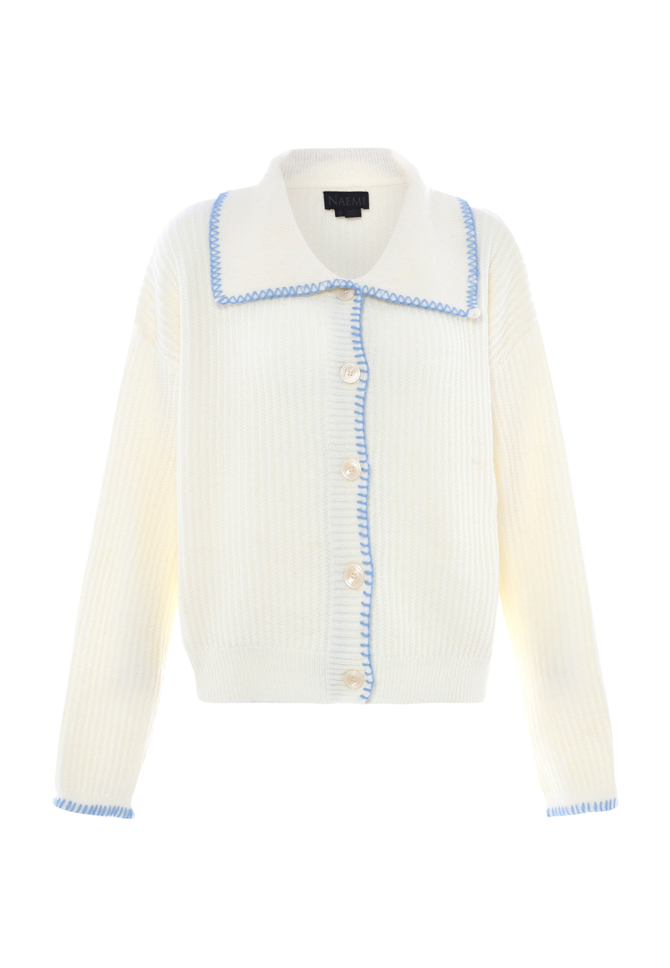 NAEMI - Casaco de malha em branco: frente