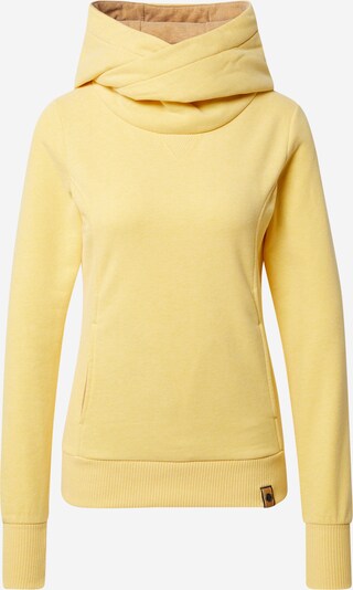 Fli Papigu Sweatshirt 'Schönste Frau in Stadt' in mottled yellow, Item view