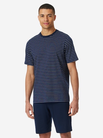 SCHIESSER Pyjama kort 'Casual Essentials' in Blauw