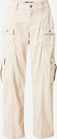 HOLLISTER - regular Pantalón cargo en beige: frente