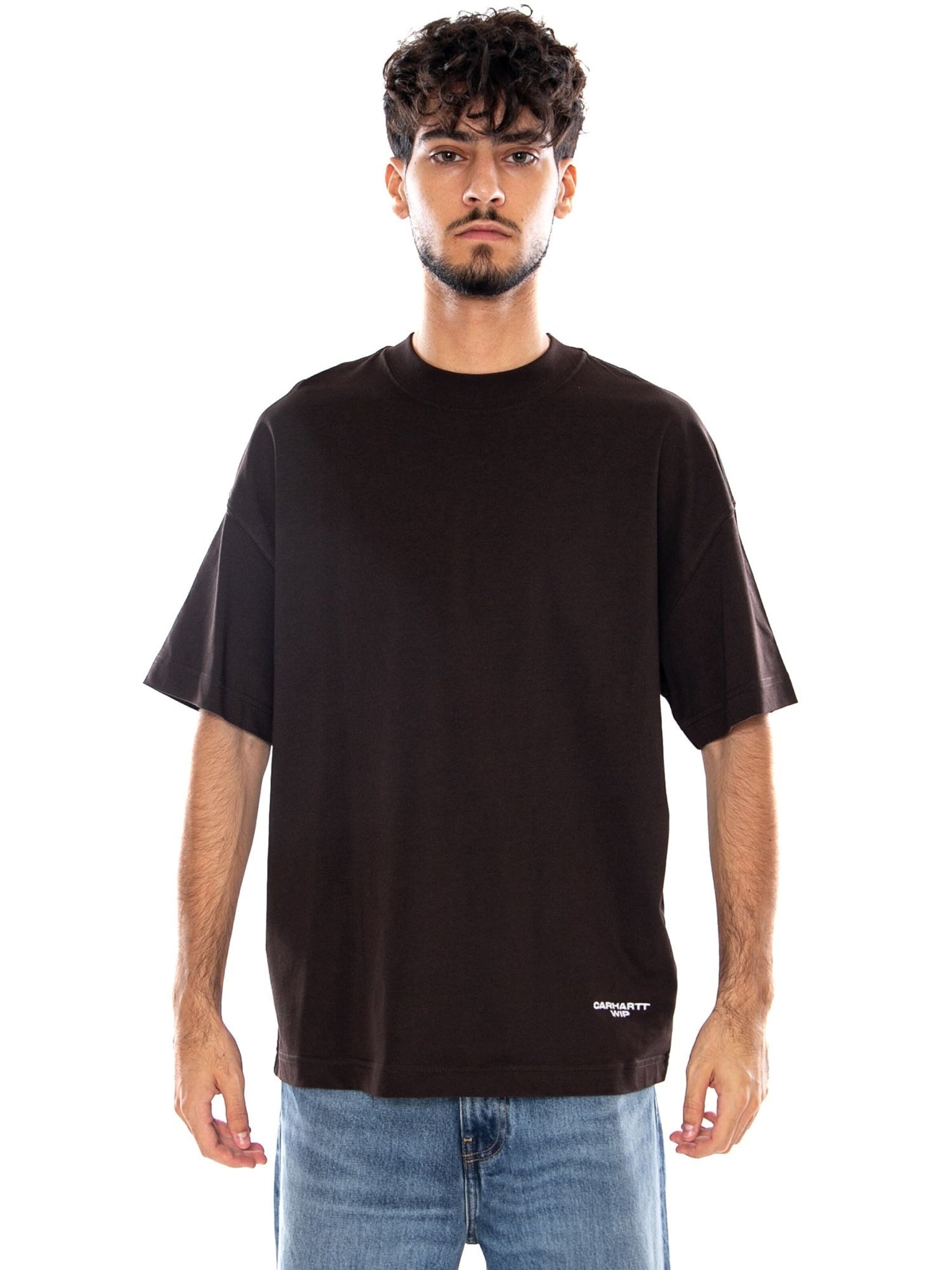 Carhartt WIP Shirt 'S/S CHAPTER SCRIPT T-SHIRT TOBACCO / WHITE' in Brown