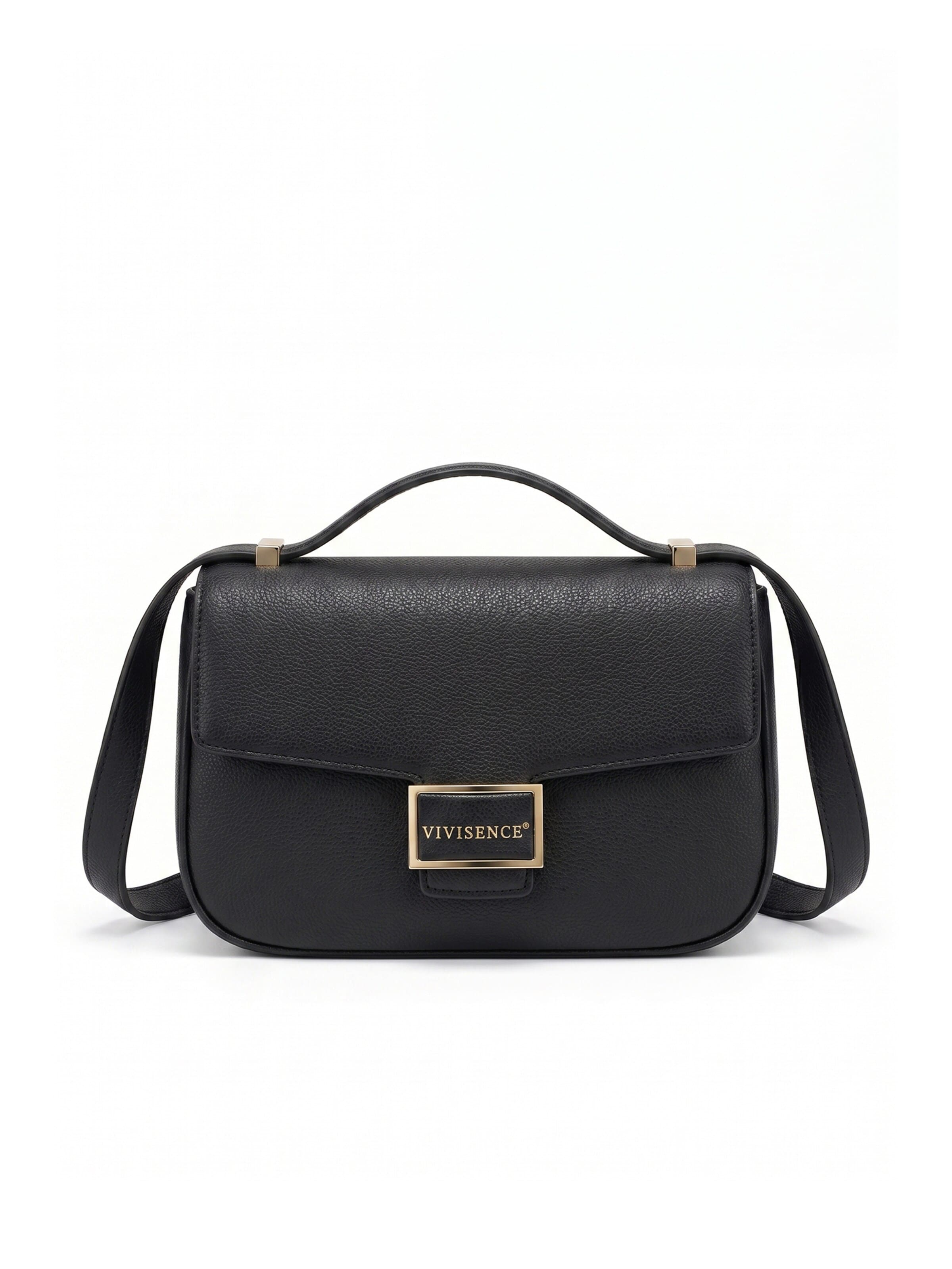 Vivisence Schultertasche 'T0026'‌‌‌‌‌‌ in Schwarz: Vorderseite