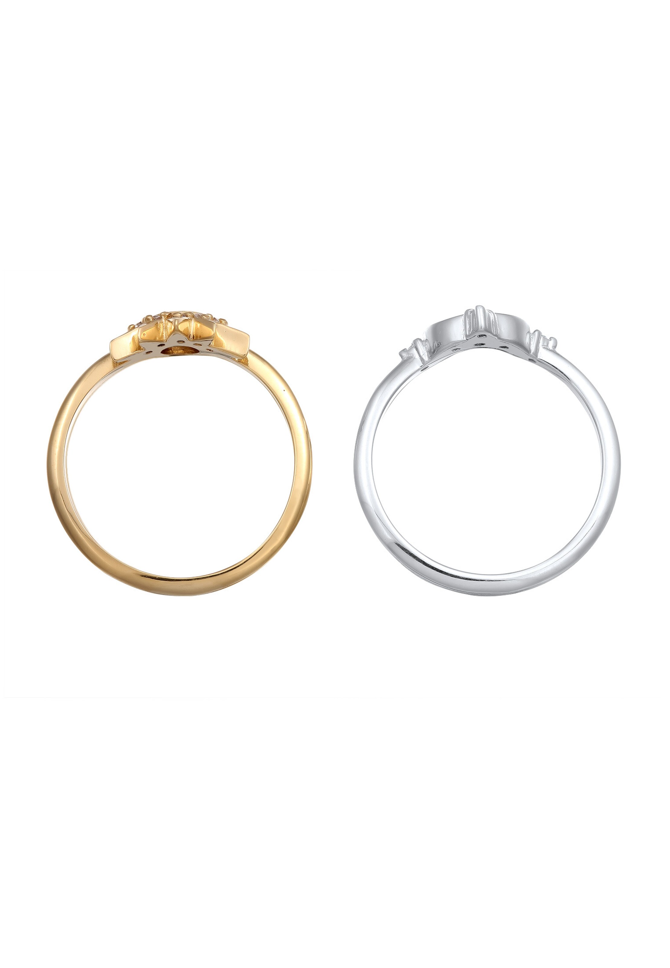 ELLI Ring 'Sonne und Mond' in Gold