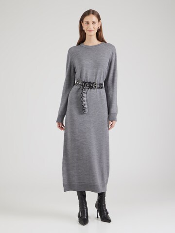Robes en maille UNITED COLORS OF BENETTON en gris : devant