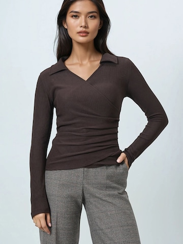 T-shirt Trend Alaçatı Stili en marron : devant