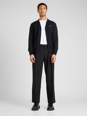 JACK & JONES Loose fit Trousers with creases 'BILL DAYTON' in Black