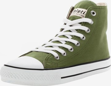 Ethletic High-Top Sneakers in Green: front