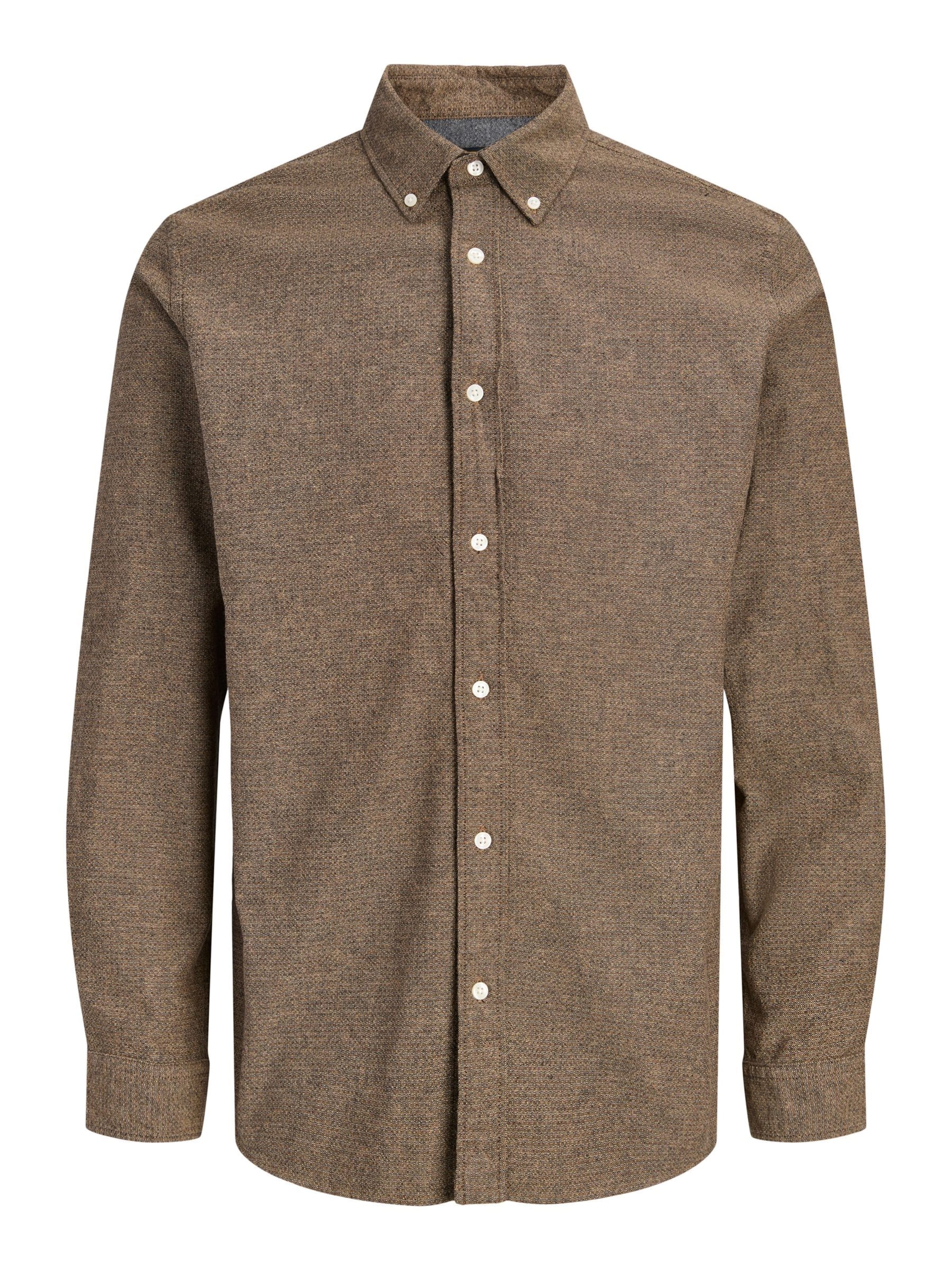 JACK & JONES Hemd 'Stanley' in Braun: Vorderseite