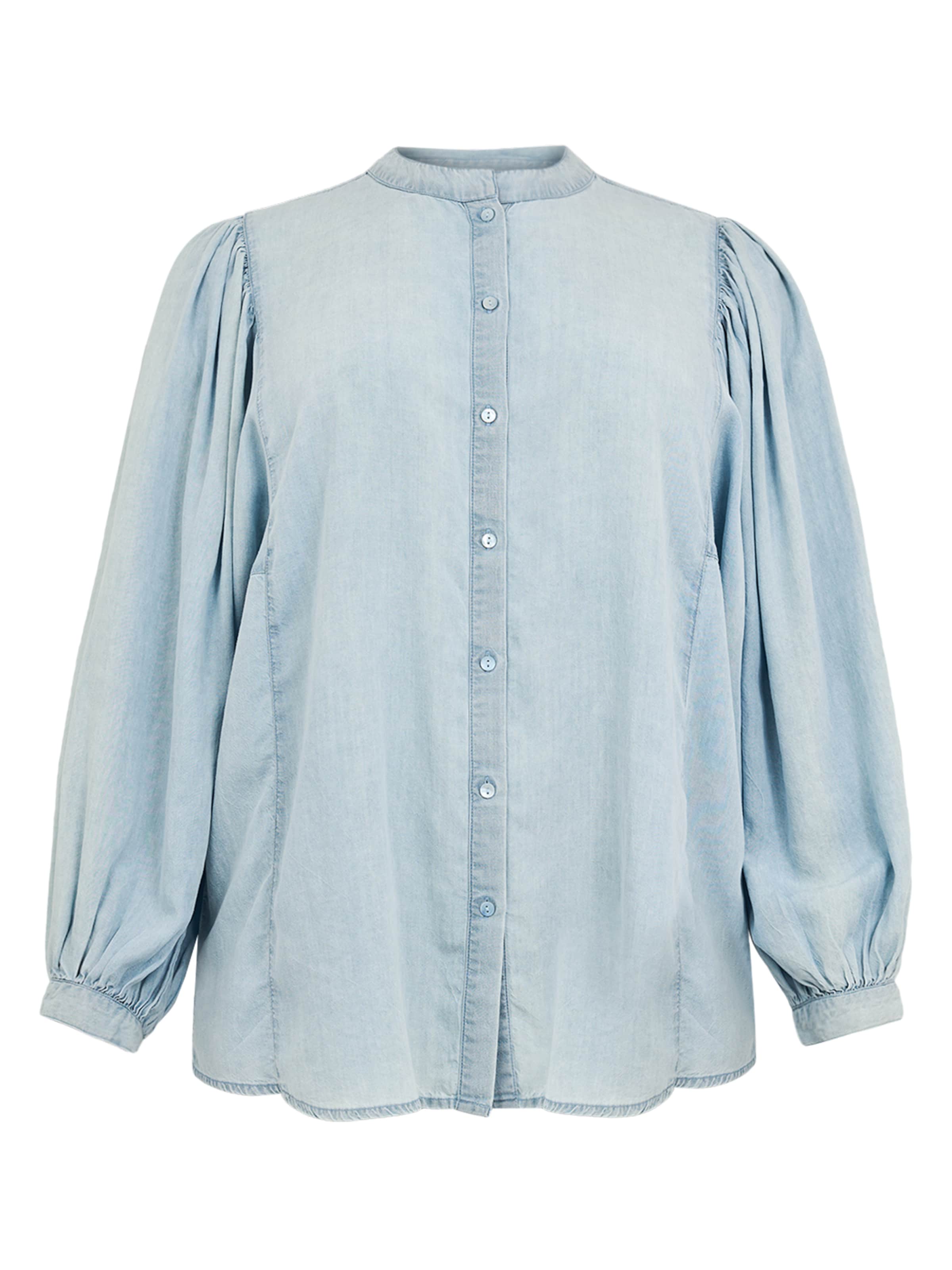 YOEK Blouse in Blauw: voorkant