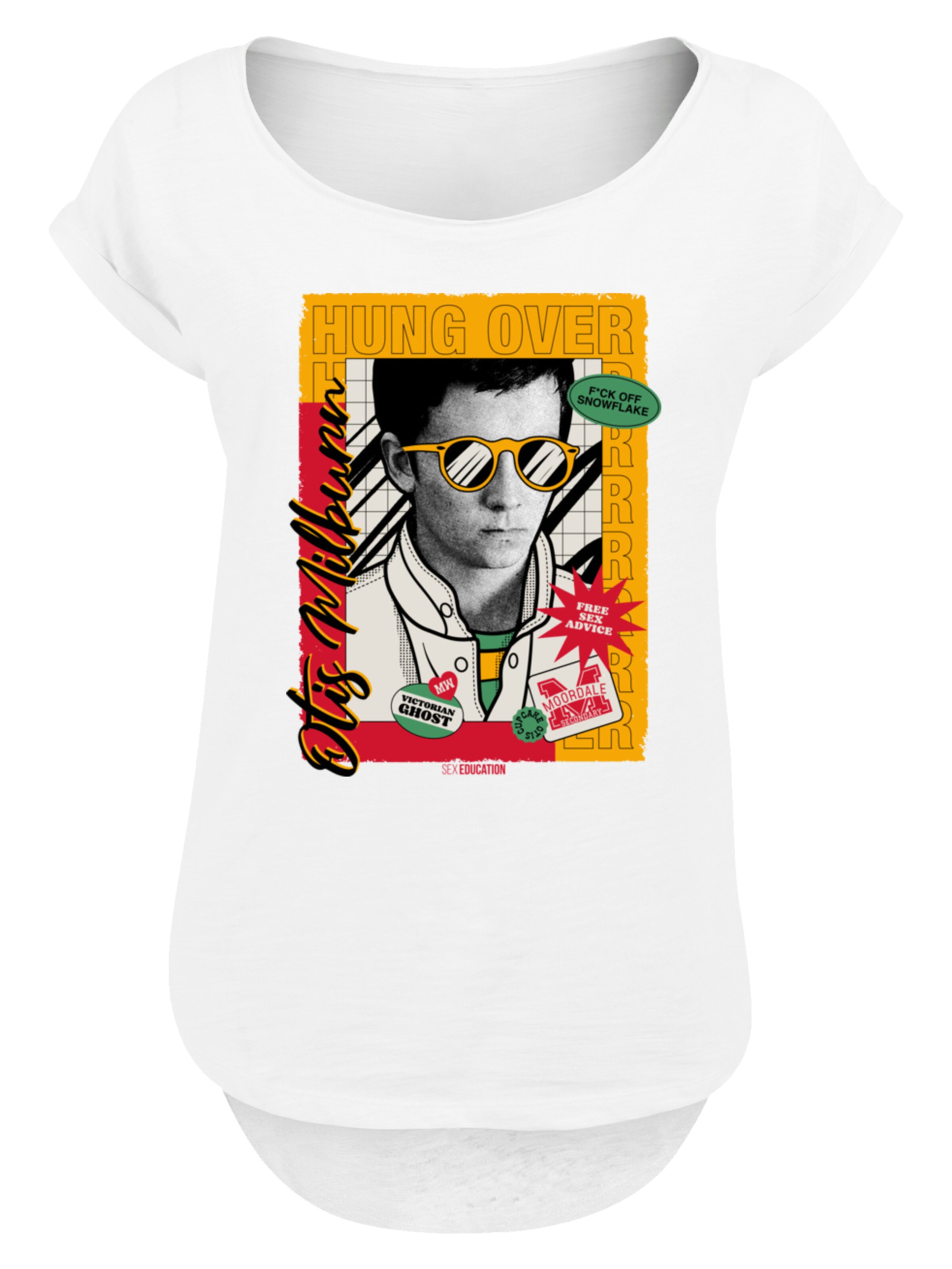 T-shirt 'Sex Education Otis Hung Over Collage Netflix TV Series' F4NT4STIC en blanc : devant