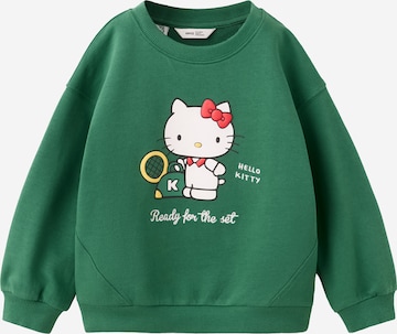 MANGO KIDS Collegepaita 'HKBOW' värissä vihreä: etupuoli