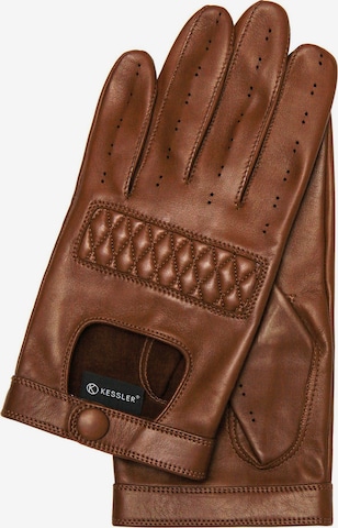 KESSLER Vingerhandschoenen 'Archie Driver‘s Glove' in Bruin: voorkant