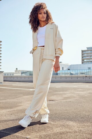 FCUK Zip-Up Hoodie in Beige