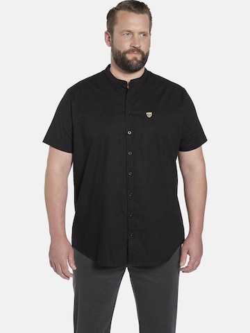 Charles Colby Comfort fit Overhemd ' Duke Kerry ' in Zwart: voorkant