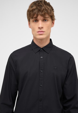 MUSTANG Regular fit Button Up Shirt ' Style Canton ' in Black: front