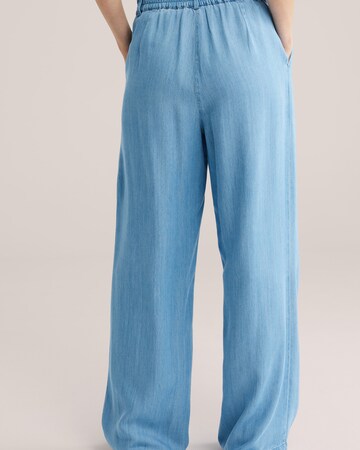 mėlyna WE Fashion Plačios klešnės Džinsai