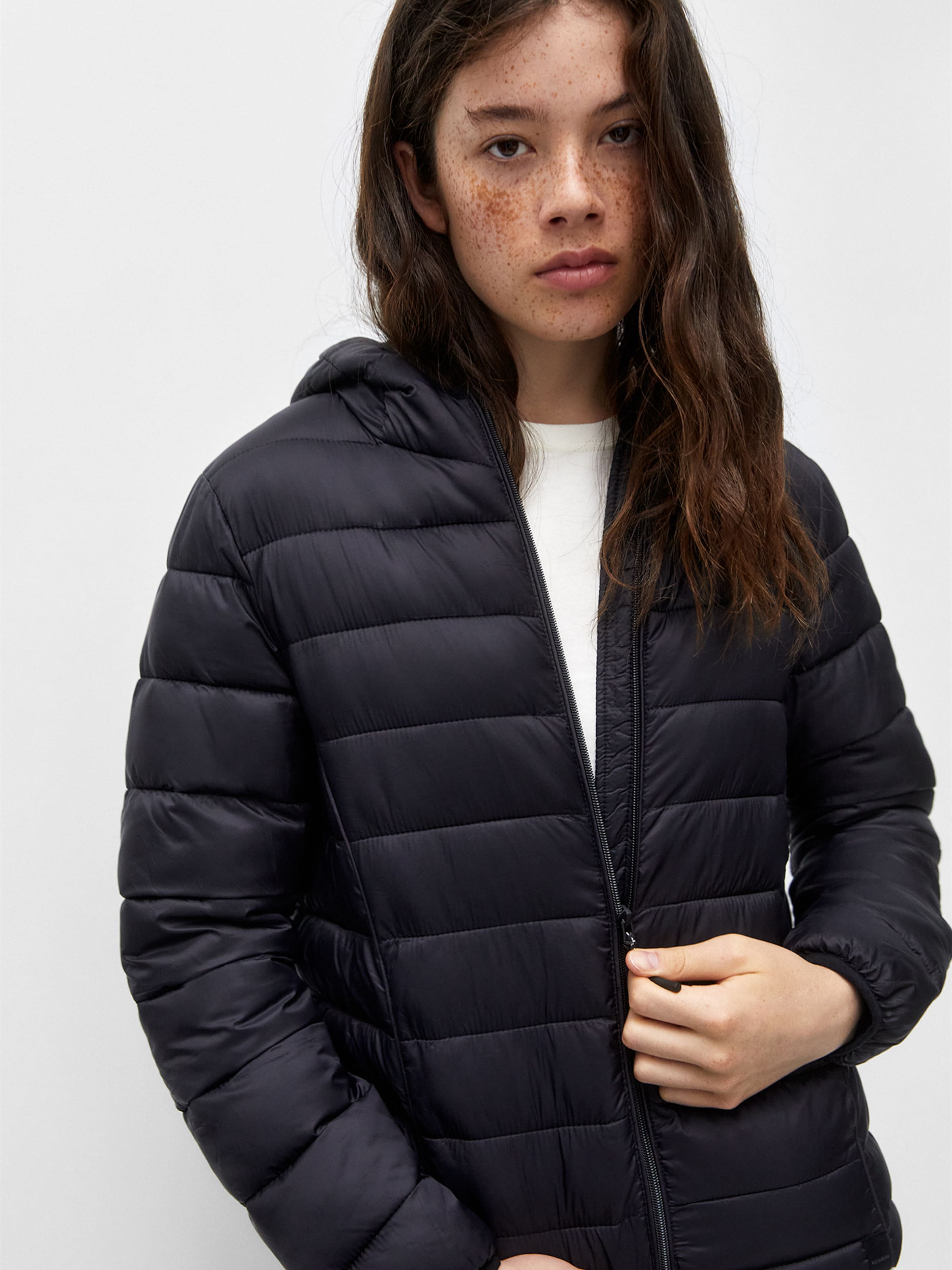 Pull Bear Between Season Jacket in Black ABOUT YOU