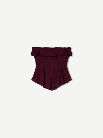 Bershka Top | rdeča barva