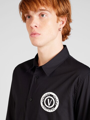 Versace Jeans Couture Regular fit Button Up Shirt in Black