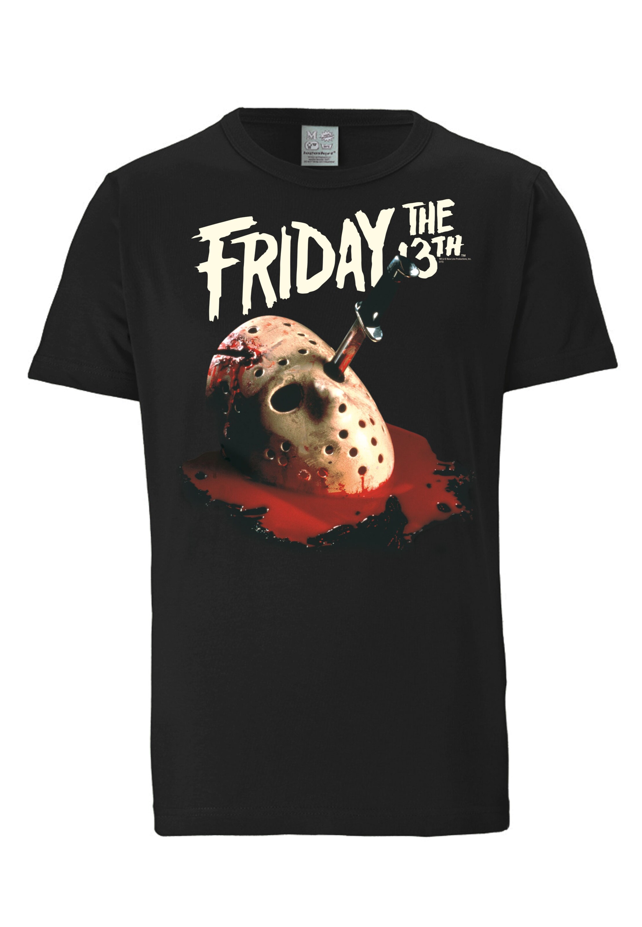 LOGOSHIRT Shirt 'Friday the 13th' in Black: front