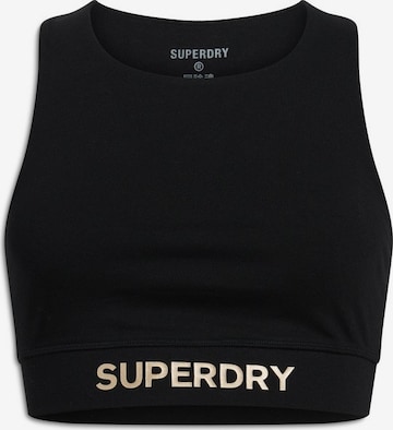 Superdry Bustier Sport bh in Zwart: voorkant