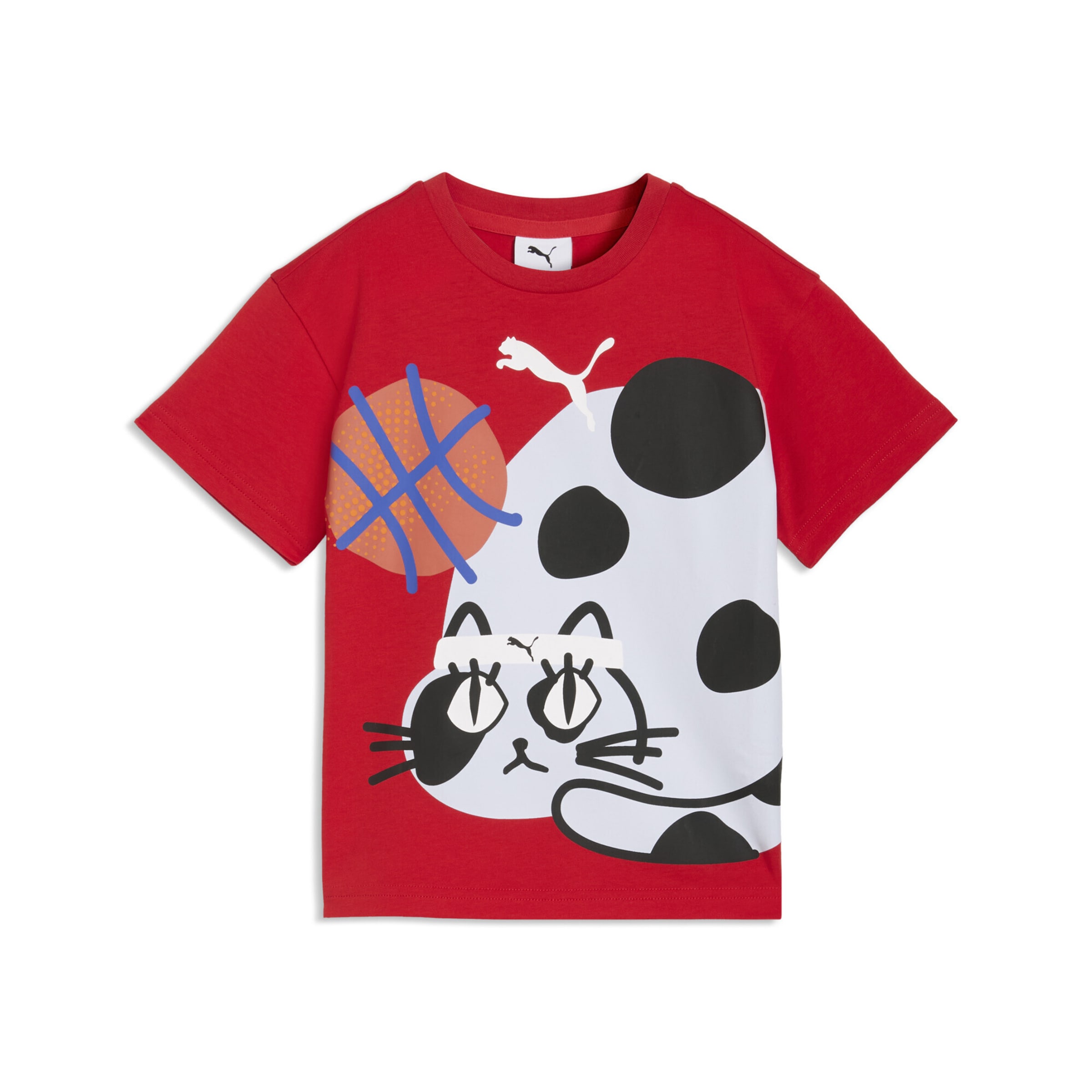 PUMA Funktionsshirt 'Sporty Cats' in Rot: Vorderseite