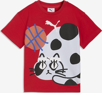 PUMA Funktionsshirt 'Sporty Cats' in Rot: Vorderseite