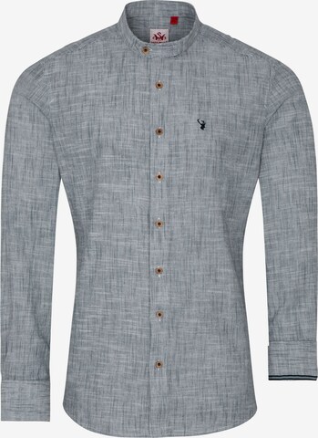 SPIETH & WENSKY Traditional Button Up Shirt 'Arnold' in Blue: front