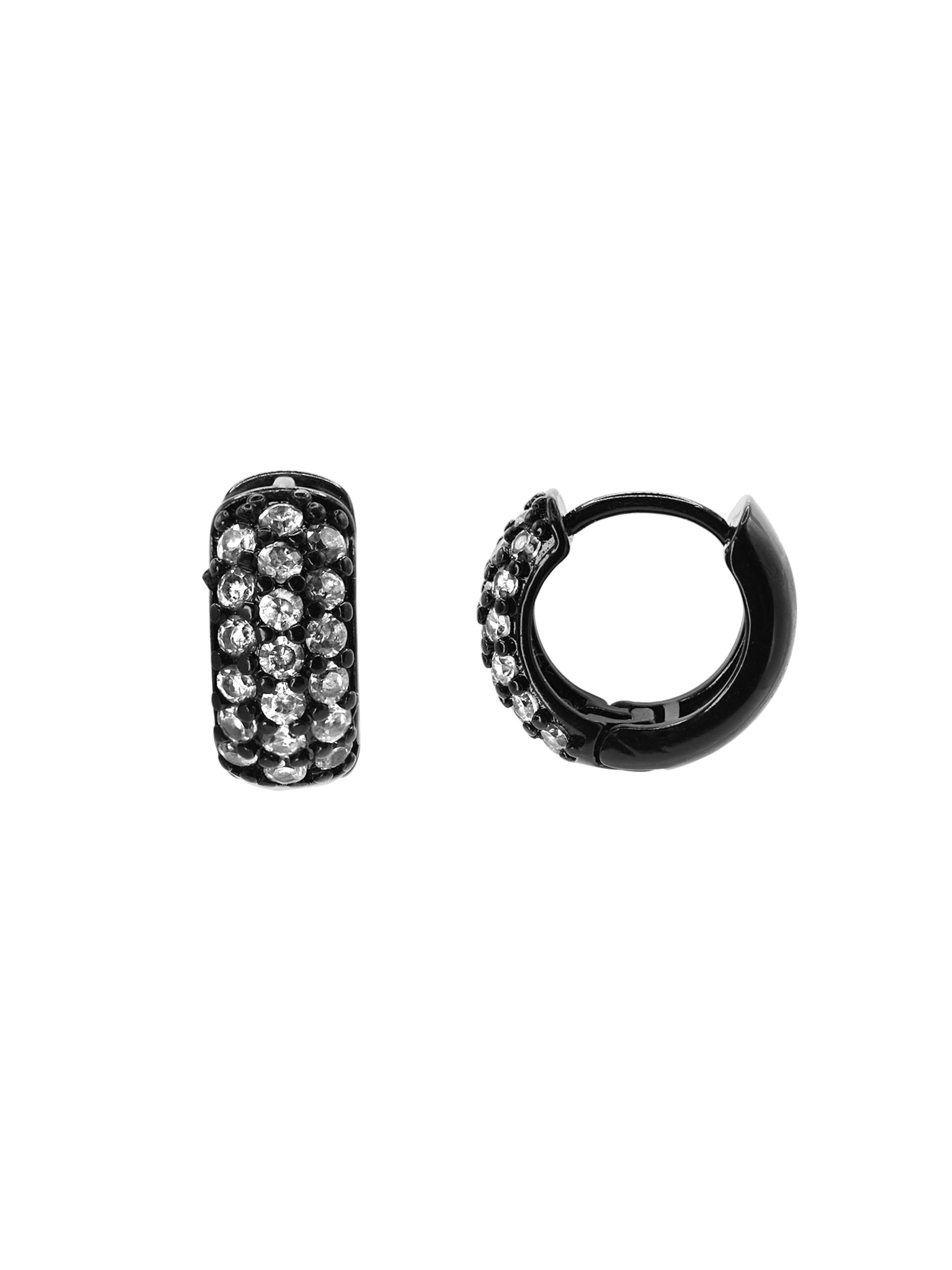 Heideman Ohrringe 'Aiden' in Schwarz: Vorderseite