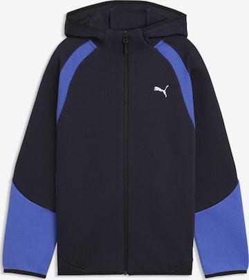 PUMA Zip-Up Hoodie 'Evostripe' in Blue: front