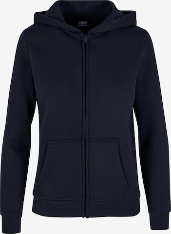 Urban Classics Sweat jacket 'Essential' in Blue: front