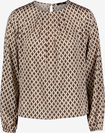 zero Satin-Bluse mit Print. in Weiß: Vorderseite