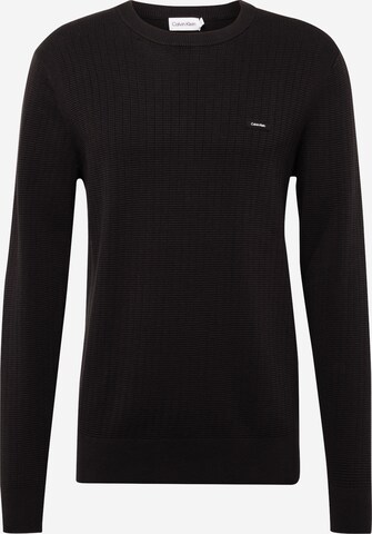 Pull-over Calvin Klein en noir : devant