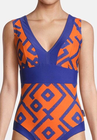 BECO the world of aquasports Badeanzug 'Inka Graphic' in Orange