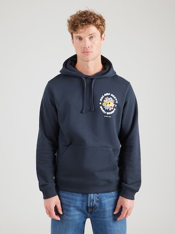 Bluză de molton de la Lyle & Scott pe albastru: față