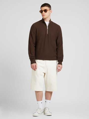 Casual Friday Sweater 'CF Karl' in Brown