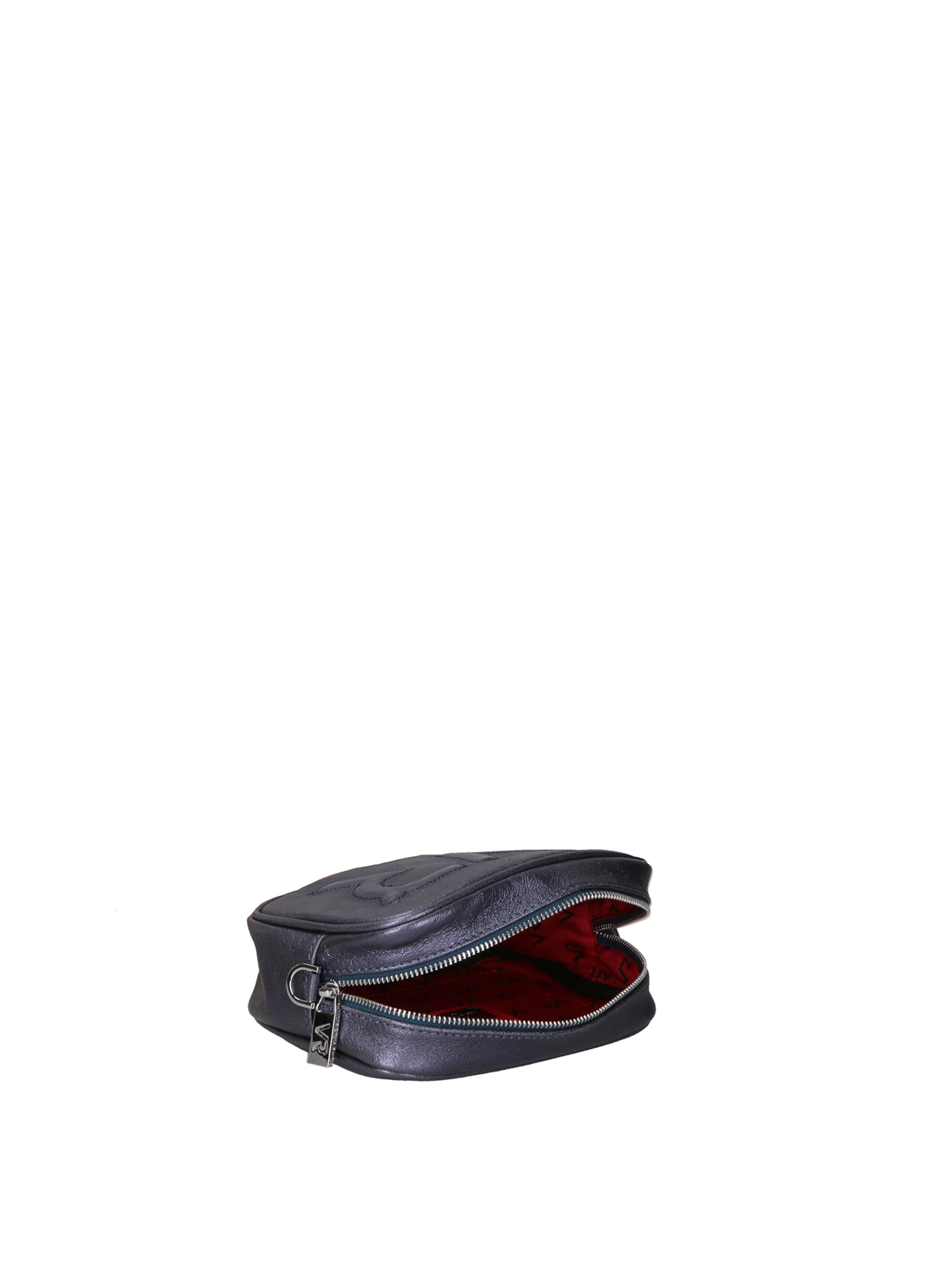 Borsa a tracolla 'Borsa a Tracolla Donna Pelle Laminata con Zip' di Virginia Rhinè in blu